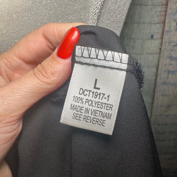 RUFFLE COLLAR & CUFFS FRONT TIE BUTTON DOWN SHEER LONG SLEEVE BLOUSE - Picture 11 of 11